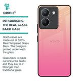 Pastel Pink Gradient Glass Case For Vivo Y36