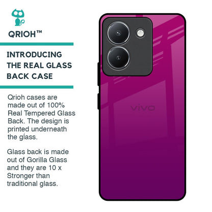 Magenta Gradient Glass Case For Vivo Y36