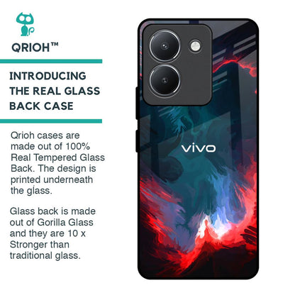 Brush Art Glass Case For Vivo Y36
