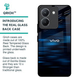 Blue Rough Abstract Glass Case for Vivo Y36