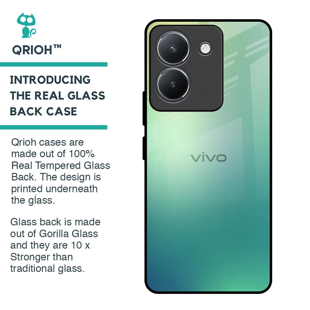 Dusty Green Glass Case for Vivo Y36