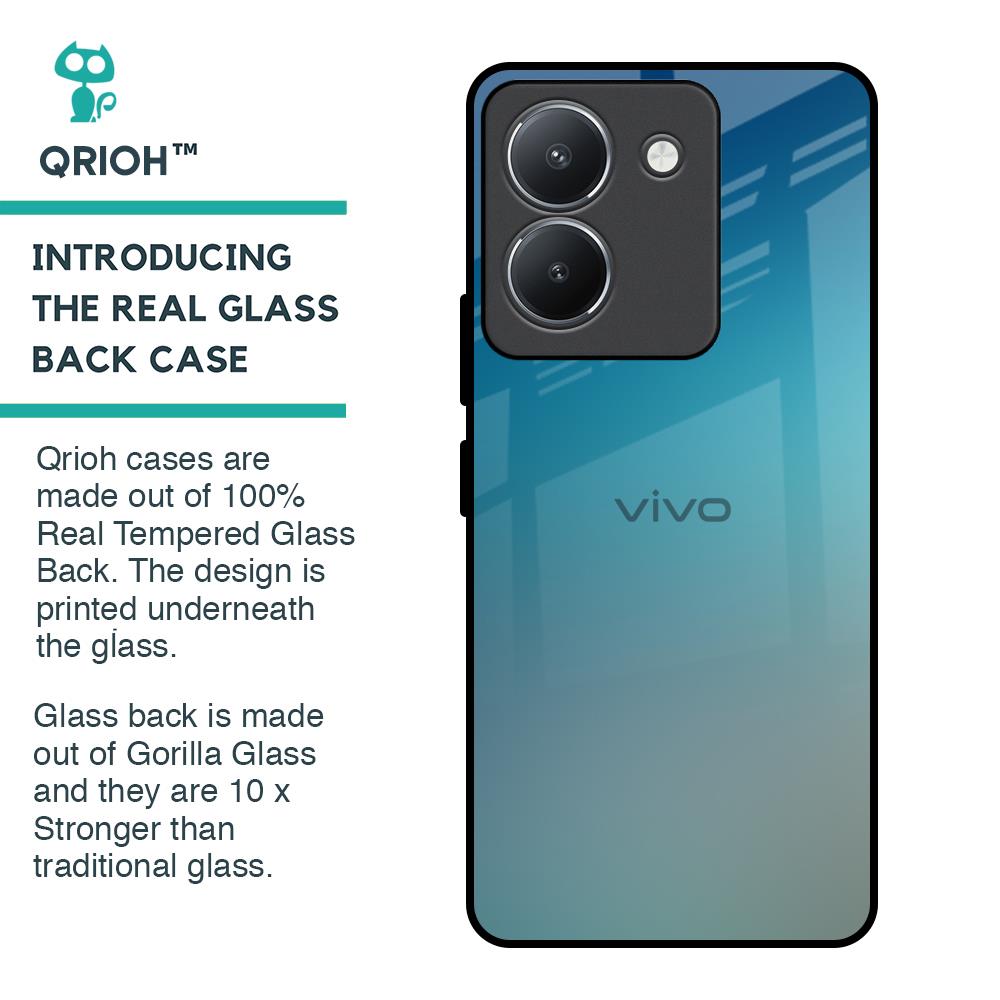 Sea Theme Gradient Glass Case for Vivo Y36