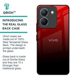 Maroon Faded Glass Case for Vivo Y36