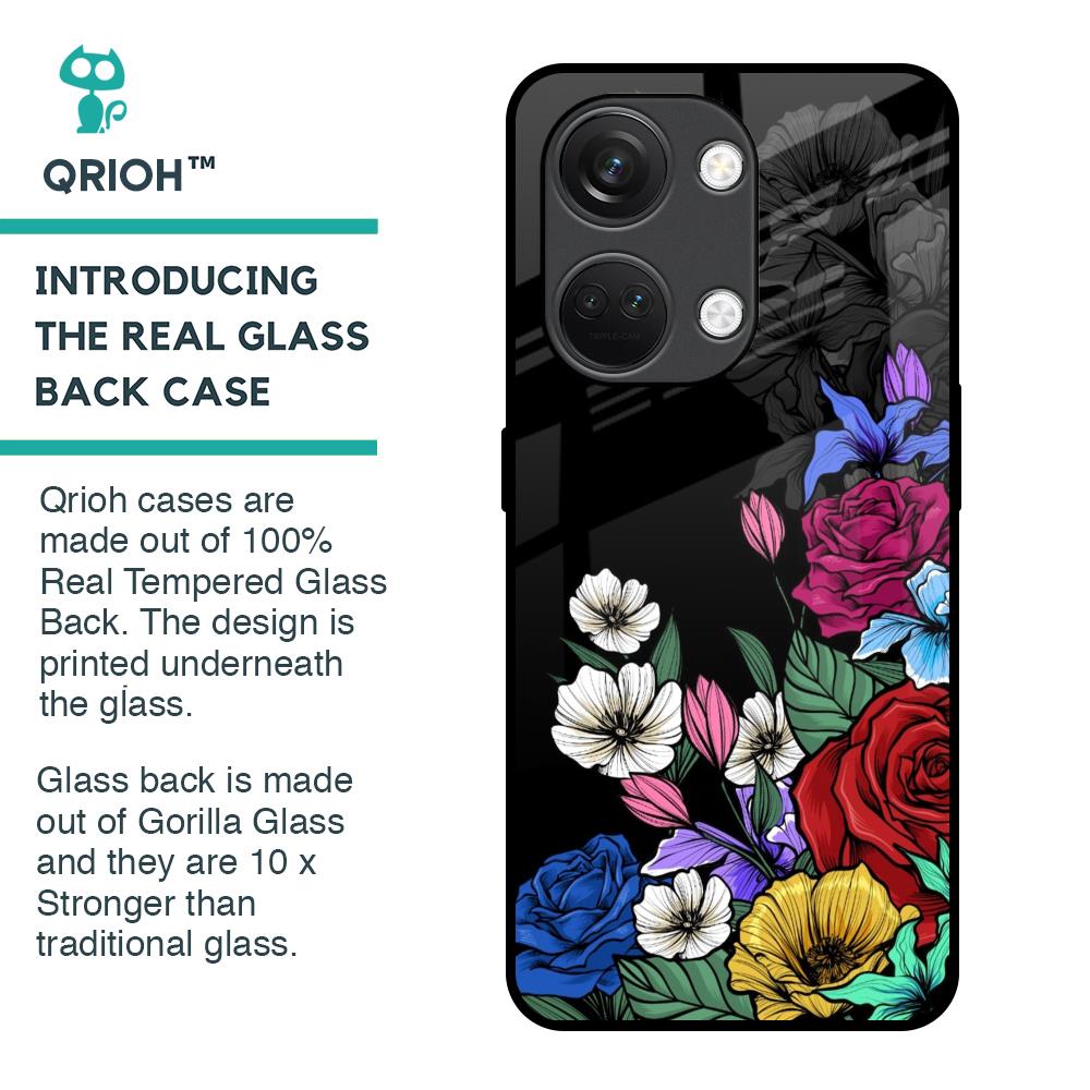 Rose Flower Bunch Art Glass Case for OnePlus Nord 3 5G