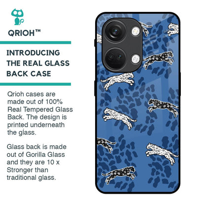Blue Cheetah Glass Case for OnePlus Nord 3 5G
