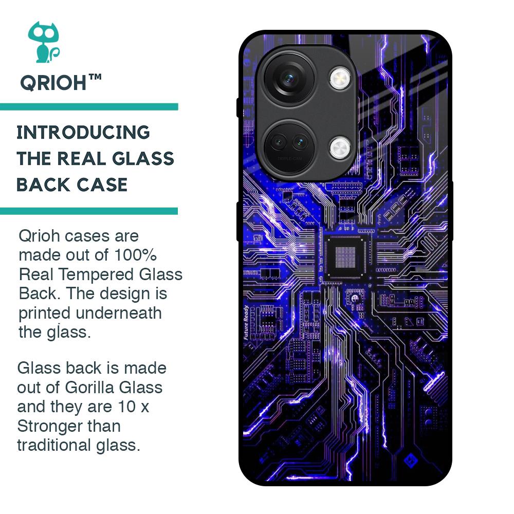 Techno Color Pattern Glass Case For OnePlus Nord 3 5G