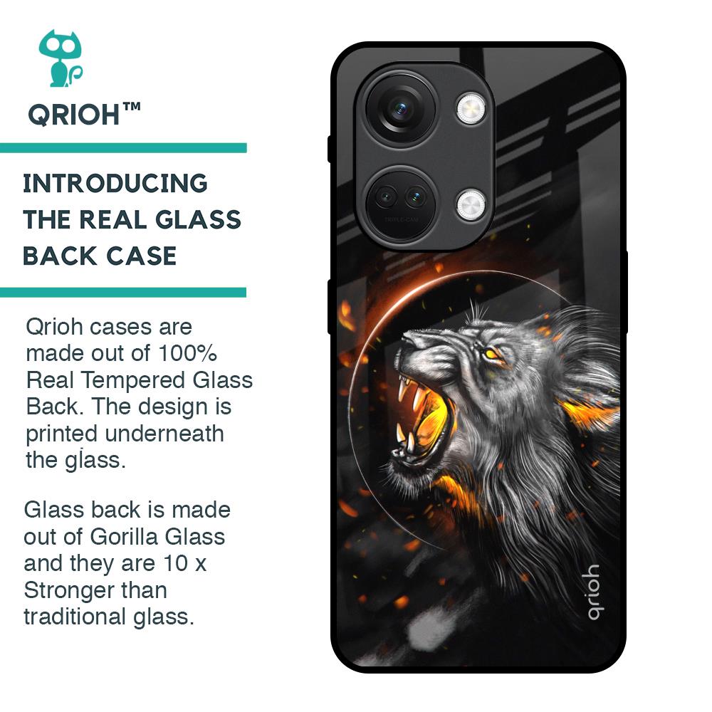 Aggressive Lion Glass Case for OnePlus Nord 3 5G