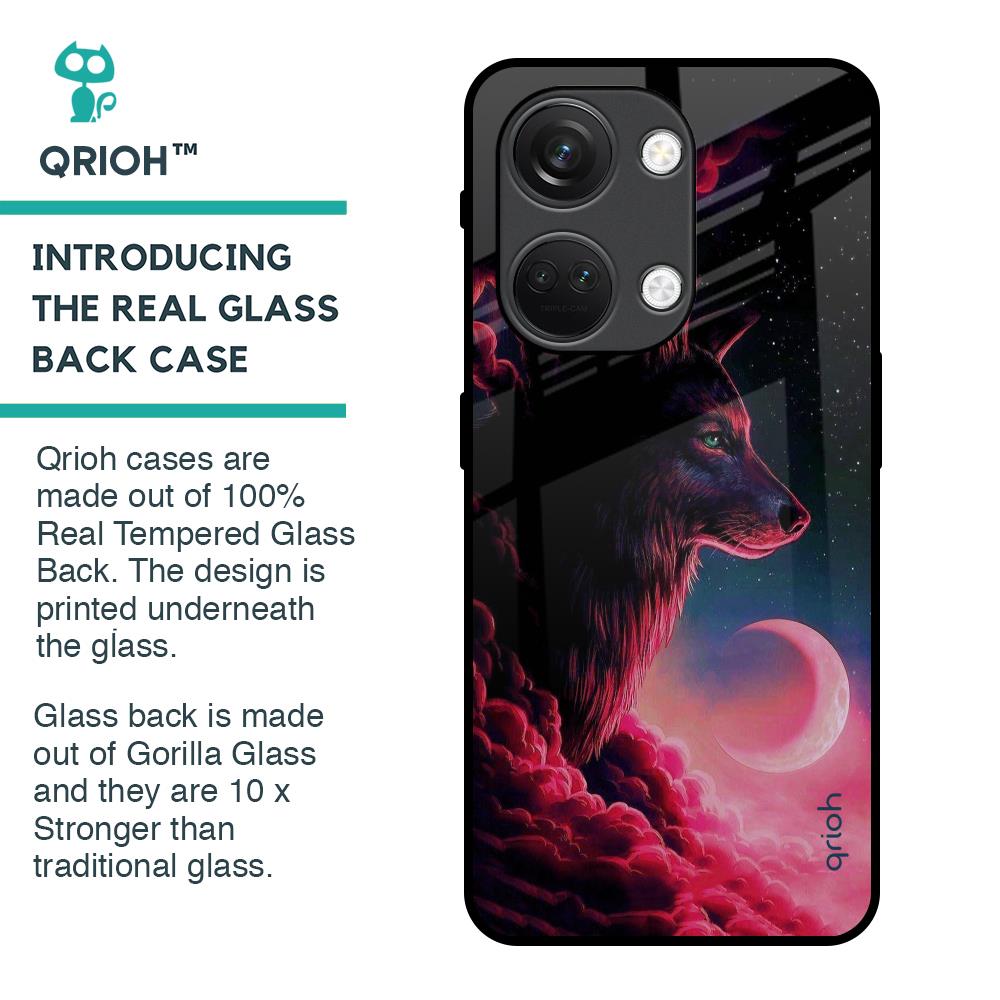 Moon Wolf Glass Case for OnePlus Nord 3 5G