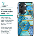 Turquoise Geometrical Marble Glass Case for OnePlus Nord 3 5G