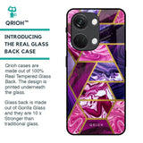 Electroplated Geometric Marble Glass Case for OnePlus Nord 3 5G