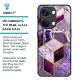 Purple Rhombus Marble Glass Case for OnePlus Nord 3 5G