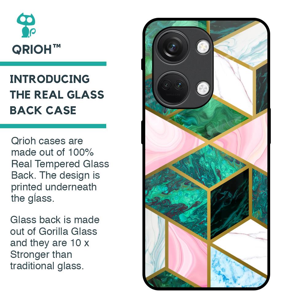 Seamless Green Marble Glass Case for OnePlus Nord 3 5G