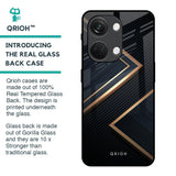 Sleek Golden & Navy Glass Case for OnePlus Nord 3 5G