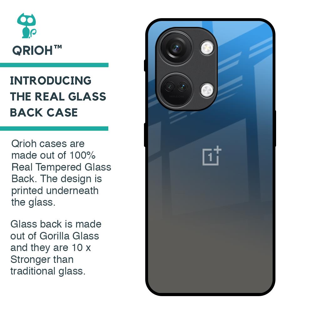 Blue Grey Ombre Glass Case for OnePlus Nord 3 5G