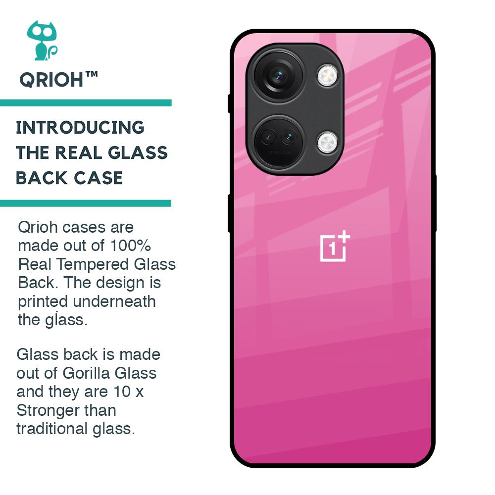 Pink Ribbon Caddy Glass Case for OnePlus Nord 3 5G
