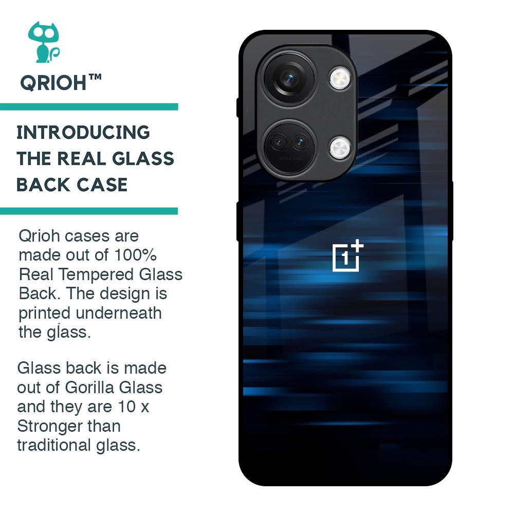 Blue Rough Abstract Glass Case for OnePlus Nord 3 5G