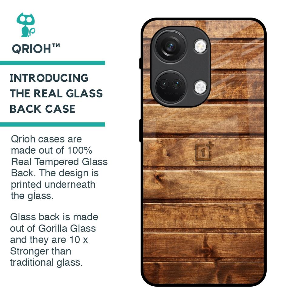 Wooden Planks Glass Case for OnePlus Nord 3 5G