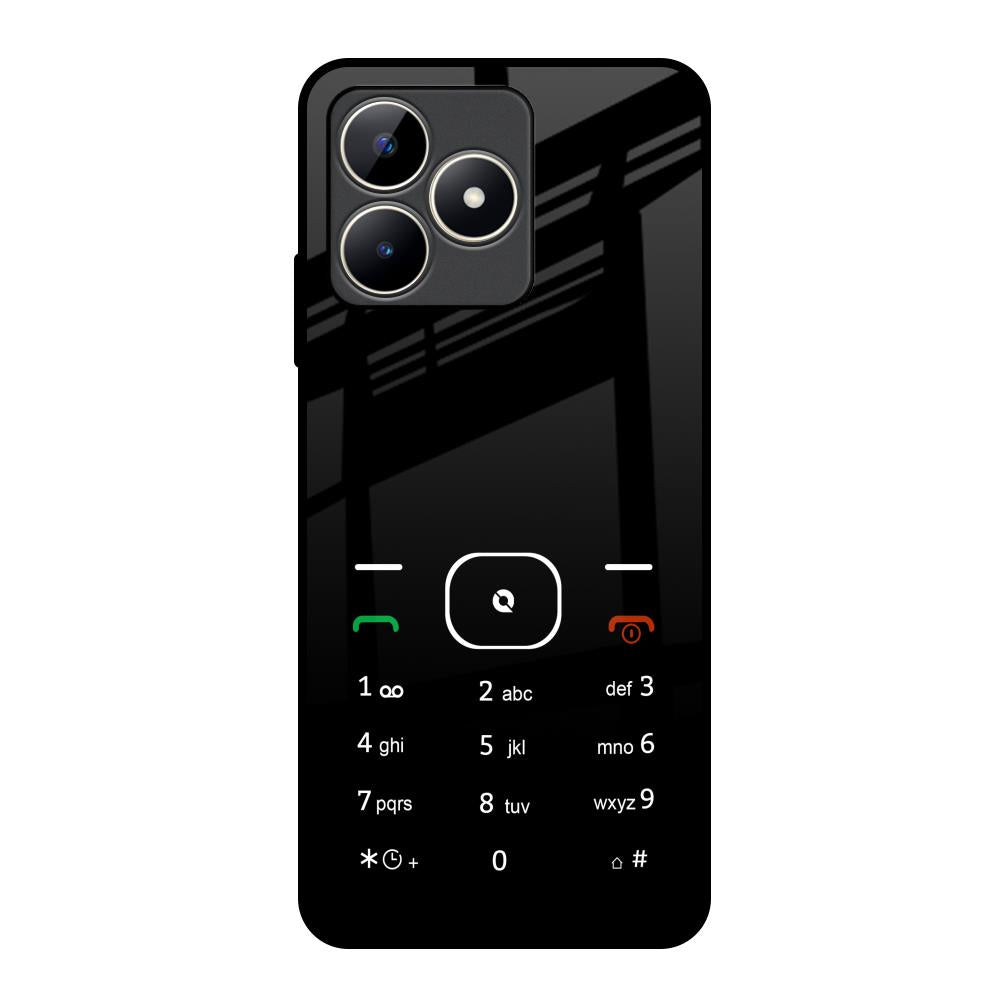 Classic Keypad Pattern Realme C53 Glass Back Cover Online