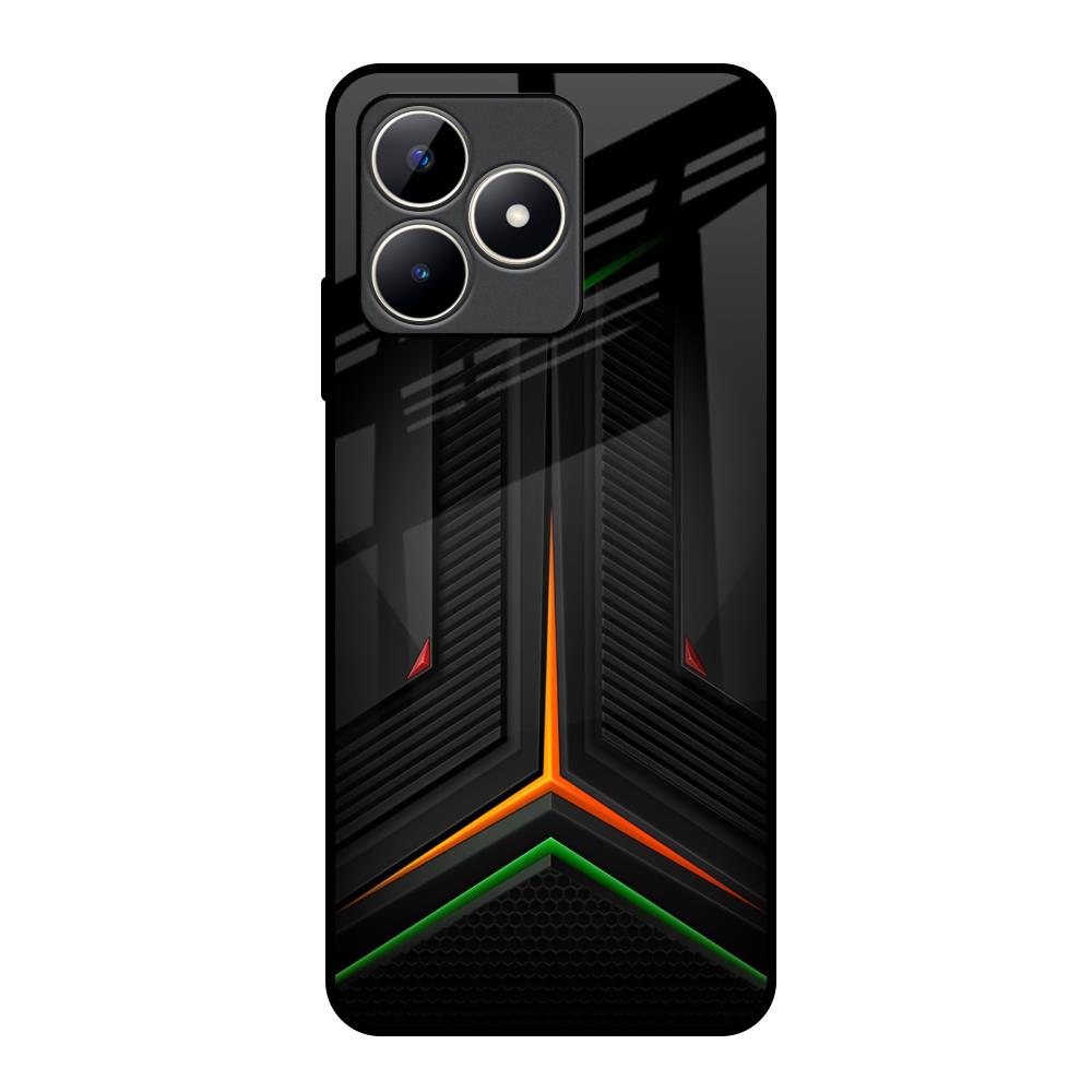 Modern Ultra Chevron Realme C53 Glass Back Cover Online