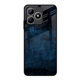 Dark Blue Grunge Realme C53 Glass Back Cover Online