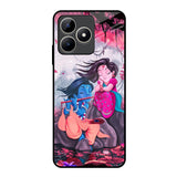 Radha Krishna Art Realme C53 Glass Back Cover Online