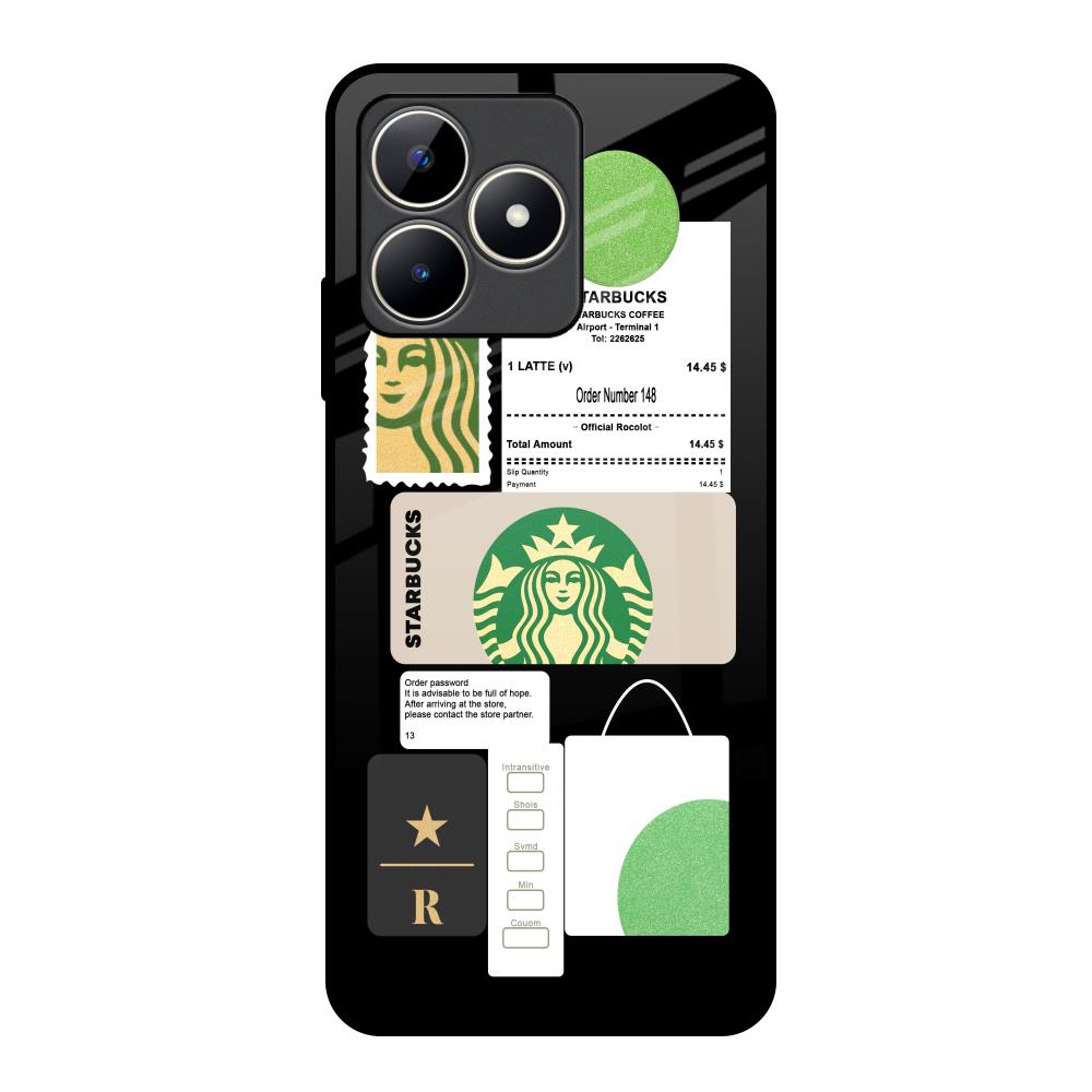 Coffee Latte Realme C53 Glass Back Cover Online