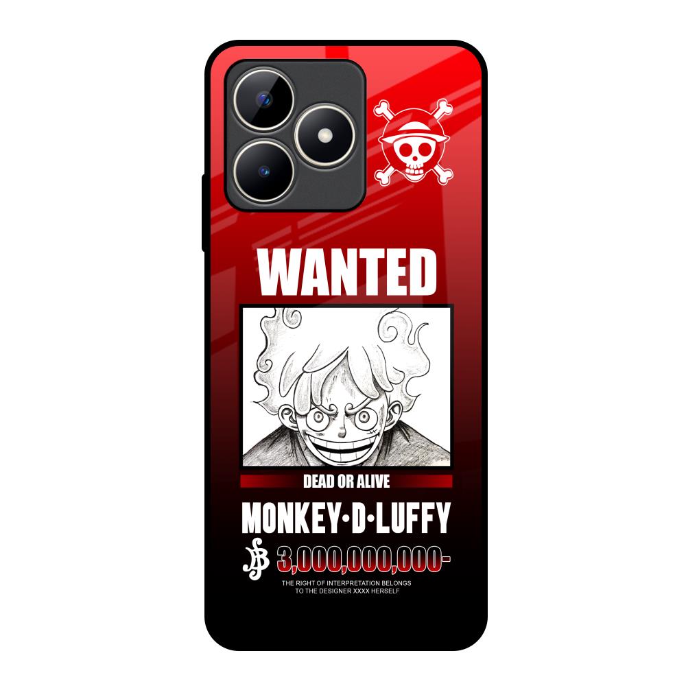 Luffy Wanted Realme C53 Glass Back Cover Online