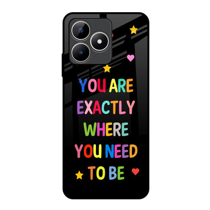 Magical Words Realme C53 Glass Back Cover Online