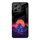 Retro Astronaut Realme C53 Glass Back Cover Online