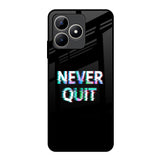 Never Quit Realme C53 Glass Back Cover Online