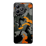 Camouflage Orange Realme C53 Glass Back Cover Online
