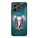 Adorable Baby Elephant Realme C53 Glass Back Cover Online