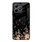 Floating Floral Print Realme C53 Glass Back Cover Online