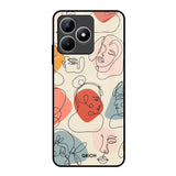 Abstract Faces Realme C53 Glass Back Cover Online