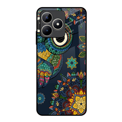 Owl Art Realme C53 Glass Back Cover Online