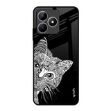 Kitten Mandala Realme C53 Glass Back Cover Online