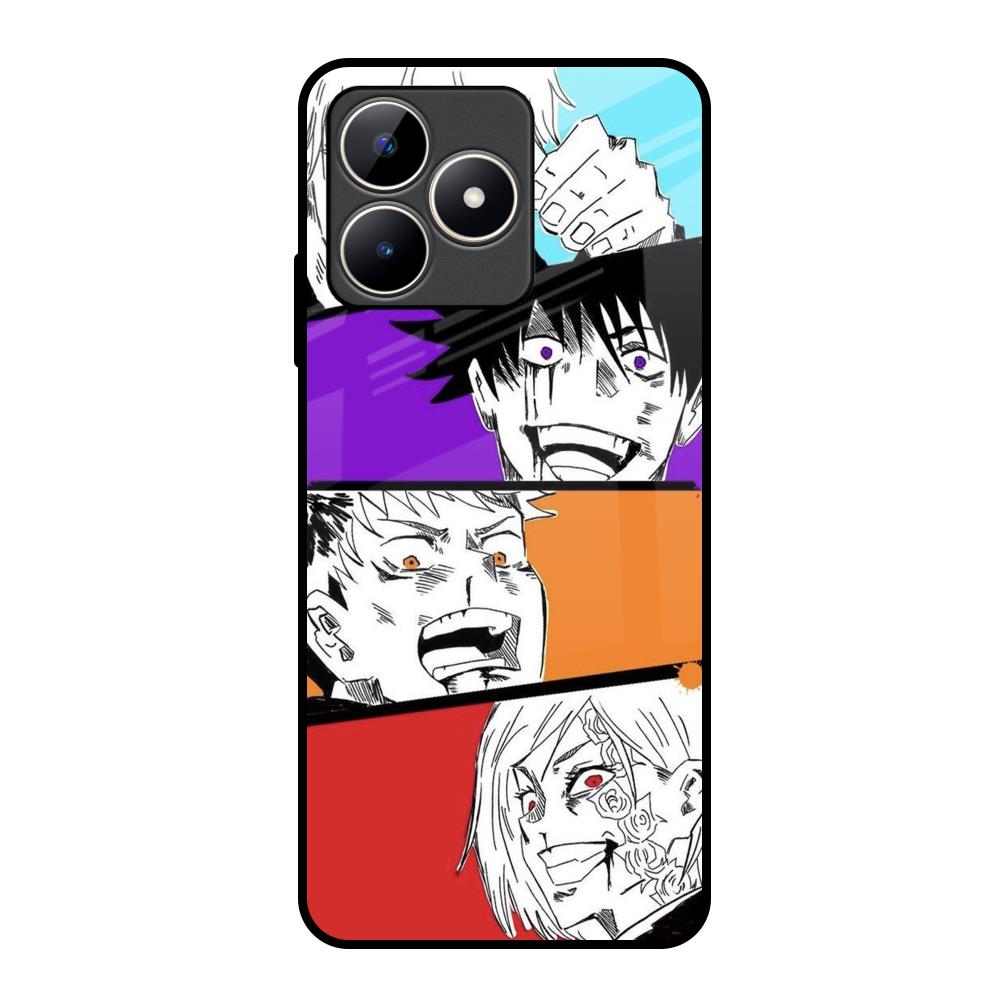 Anime Sketch Realme C53 Glass Back Cover Online