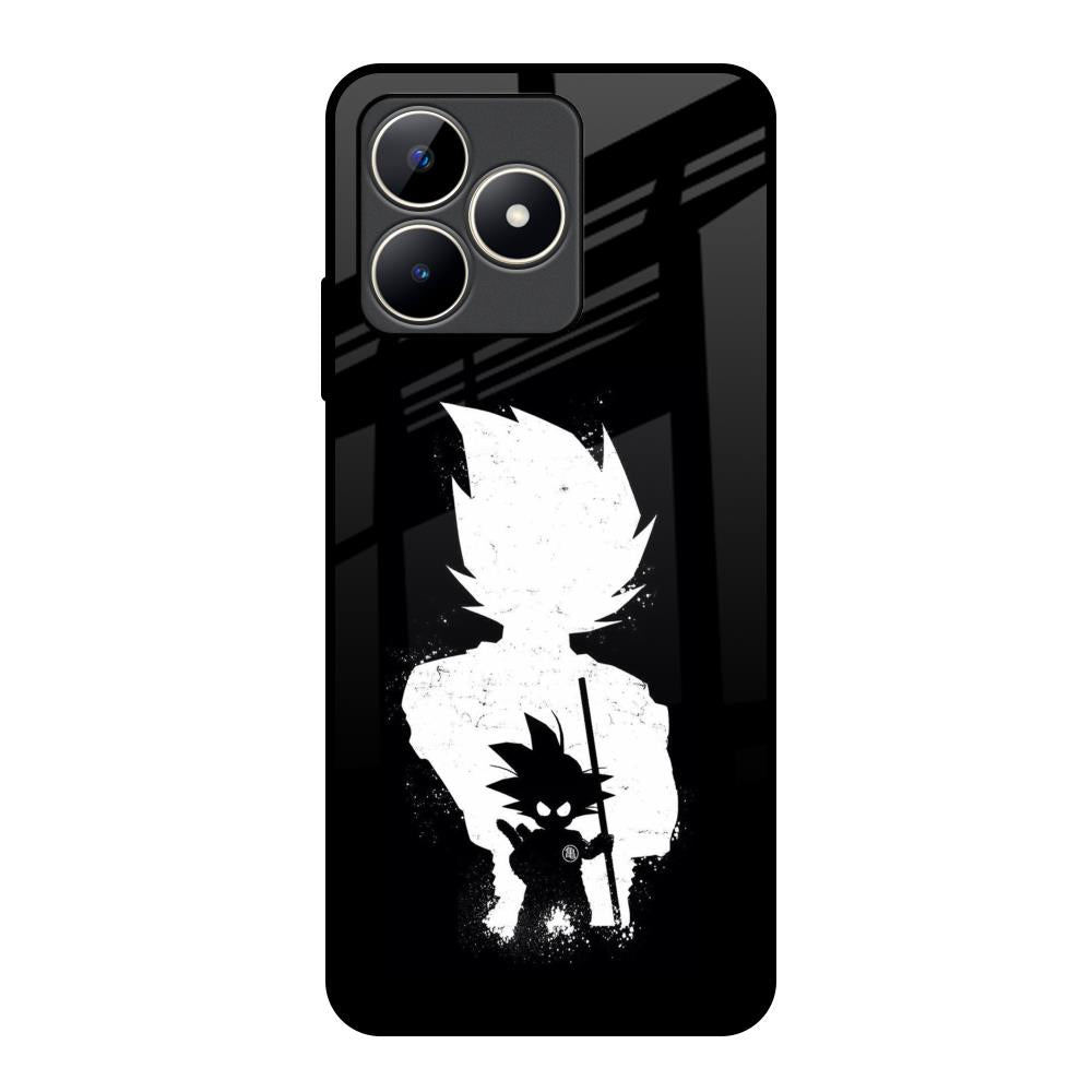 Monochrome Goku Realme C53 Glass Back Cover Online