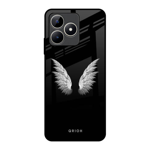 White Angel Wings Realme C53 Glass Back Cover Online
