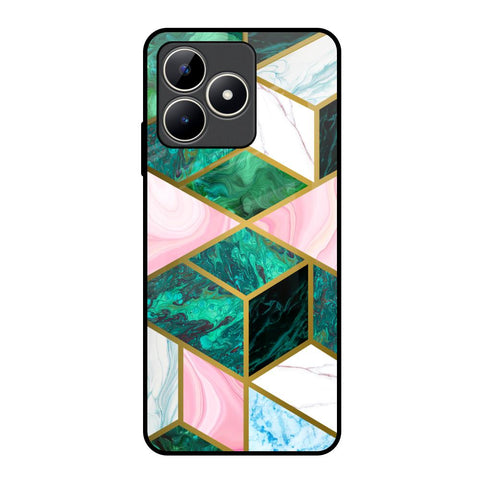 Seamless Green Marble Realme C53 Glass Back Cover Online