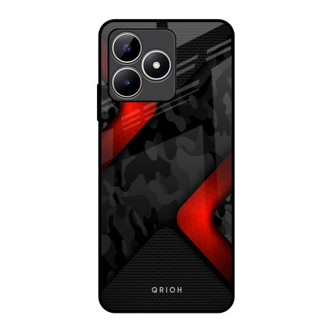 Modern Camo Abstract Realme C53 Glass Back Cover Online