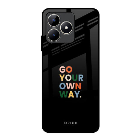 Go Your Own Way Realme C53 Glass Back Cover Online