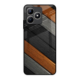 Tri Color Wood Realme C53 Glass Back Cover Online