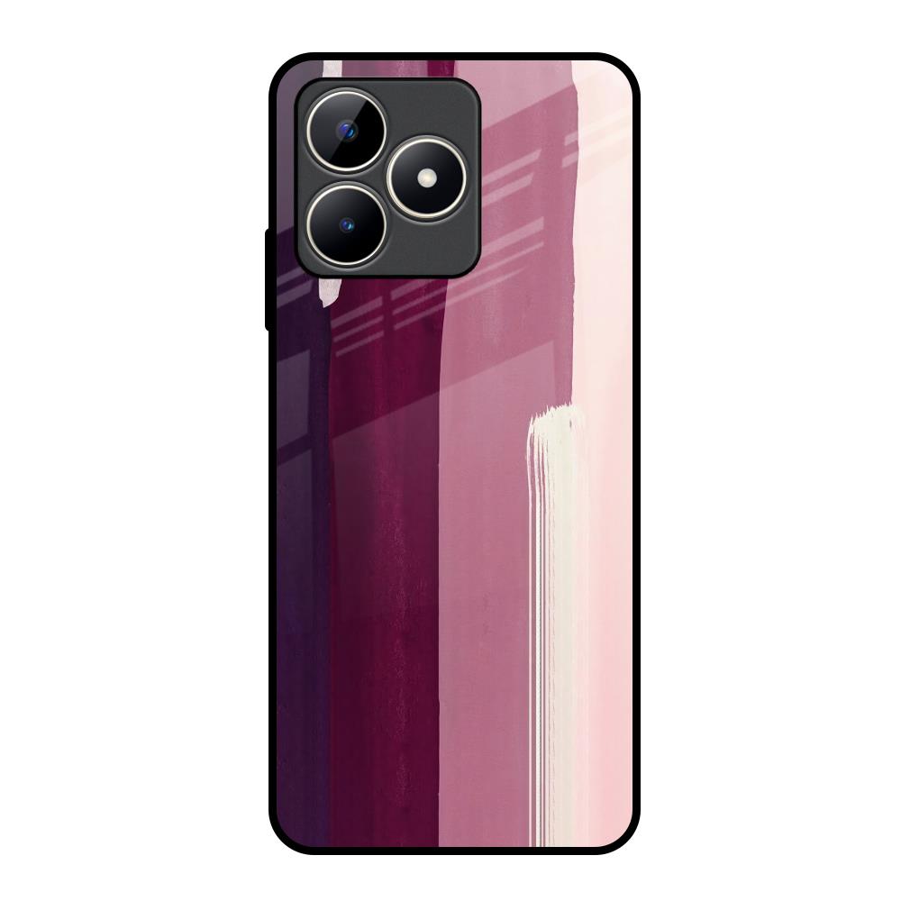 Brush Stroke Art Realme C53 Glass Back Cover Online