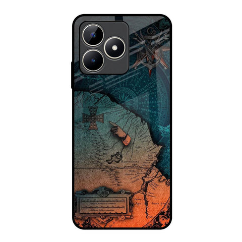 Geographical Map Realme C53 Glass Back Cover Online
