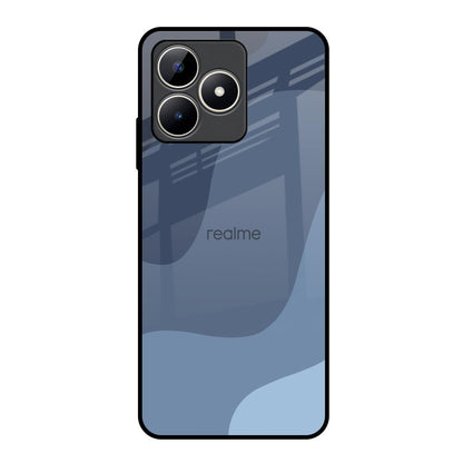 Navy Blue Ombre Realme C53 Glass Back Cover Online