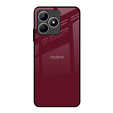 Classic Burgundy Realme C53 Glass Back Cover Online
