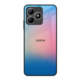 Blue & Pink Ombre Realme C53 Glass Back Cover Online