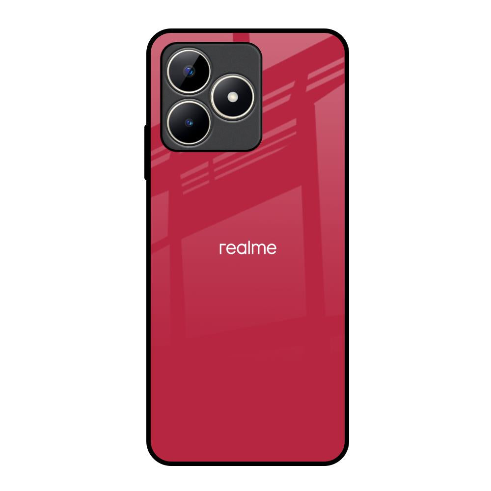 Solo Maroon Realme C53 Glass Back Cover Online
