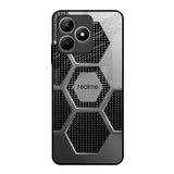 Hexagon Style Realme C53 Glass Back Cover Online